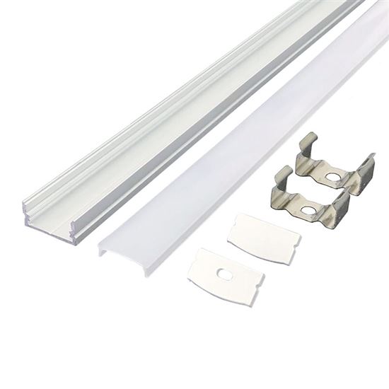 Solight hliníková lišta pre LED pásky 1, 17x8mm, mliečny difúzor, 1m