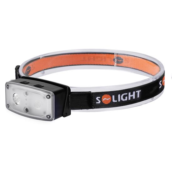 Solight LED čelové nabíjacie svietidlo, 100lm, sensor, Li-Ion