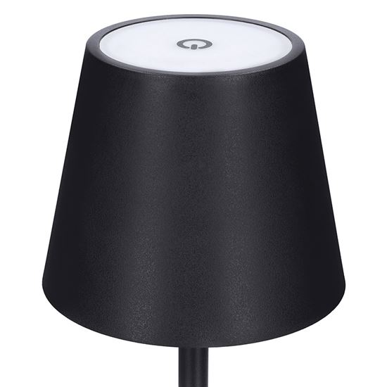 Solight LED nabíjacia lampička Lucca, 120lm, zmena CCT, stmievanie, čierna