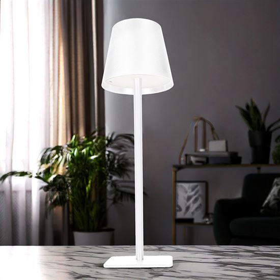 Solight LED nabíjacia lampička Lucca, 120lm, zmena CCT, stmievanie, biela