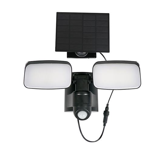 Solight LED solárne svetlo so senzorom, 9W, 850lm, 4000K, Li-Ion, čierna