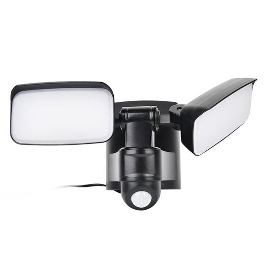 Solight LED solárne svetlo so senzorom, 9W, 850lm, 4000K, Li-Ion, čierna