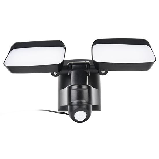 Solight LED solárne svetlo so senzorom, 9W, 850lm, 4000K, Li-Ion, čierna