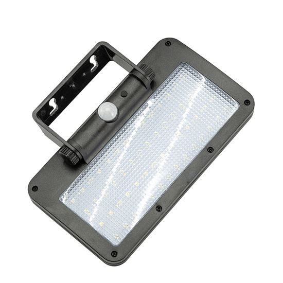 Solight LED solárne svetlo so senzorom, 5W, 500lm, 4000K, Li-Ion, čierna
