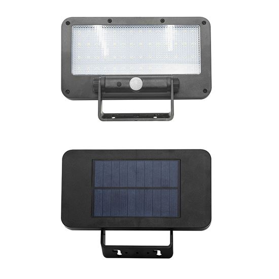 Solight LED solárne svetlo so senzorom, 5W, 500lm, 4000K, Li-Ion, čierna