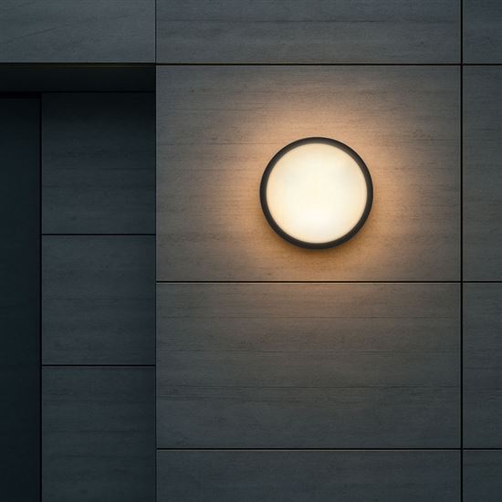 Solight LED vonkajšie osvetlenie, nastaviteľná teplota svetla - 3CCT, 15/18/20W, 1800lm, 22cm, 2v1 - biely a čierny kryt