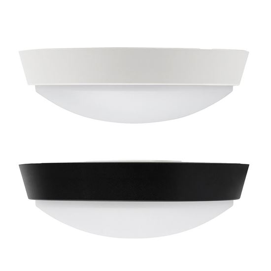 Solight LED vonkajšie osvetlenie, nastaviteľná teplota svetla - 3CCT, 15/18/20W, 1800lm, 22cm, 2v1 - biely a čierny kryt