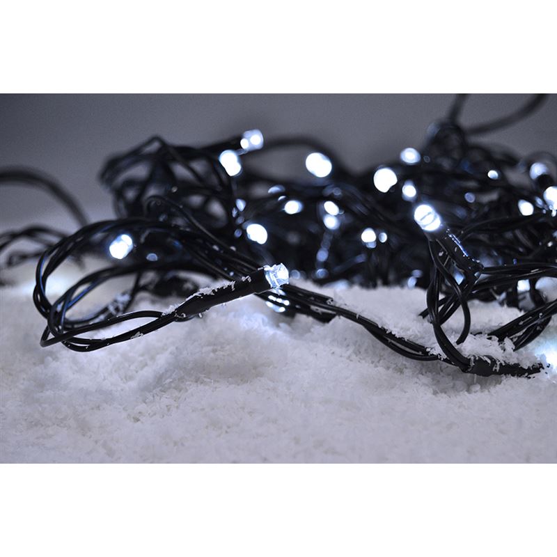 Solight LED vianočná reťaz, 300 LED, 30m, prívod 5m, IP44, biela