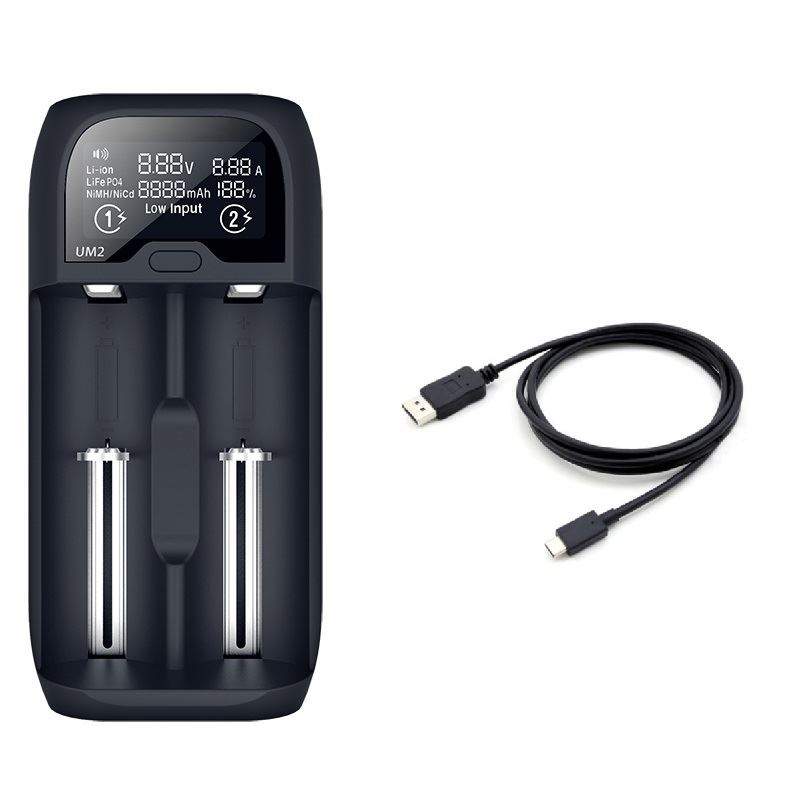 Solight nabíjačka batérií Li-Ion, LiFePO4, Ni-MH/CD, AA, AAA, 18650, 2000mA, 2 kanály, LCD displej