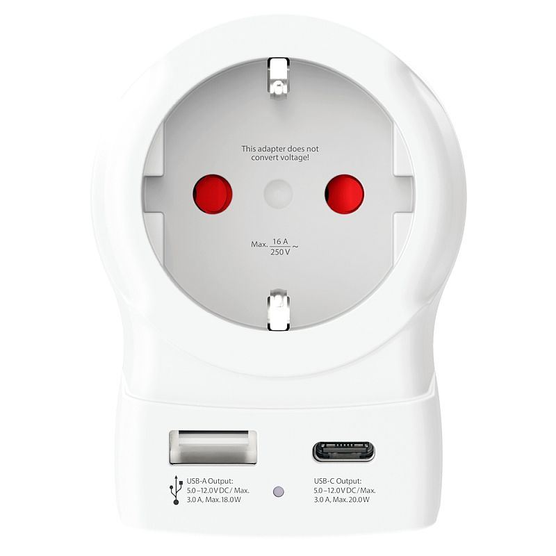 SKROSS cestovný adaptér s USB A+C 20W do Veľkej Británie, typ G