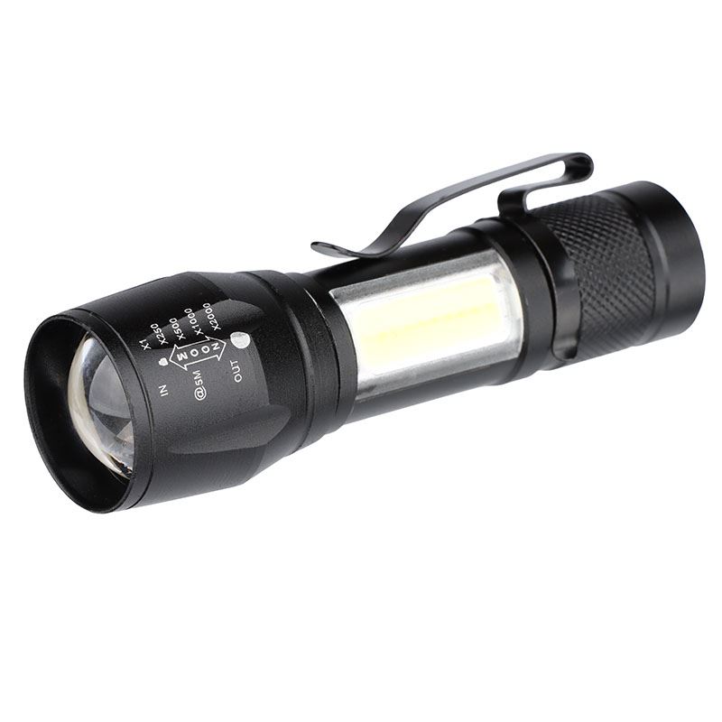 Solight LED kovové svietidlo nabíjacie, 150+60lm, Li-Ion, čierna