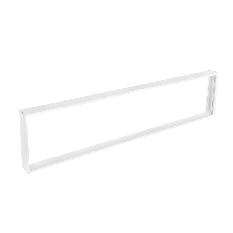Solight hliníkový biely rám pre inštaláciu LED panelov s rozmerom 295x1195mm na stropy a steny, výška 68mm, bezskrutkový